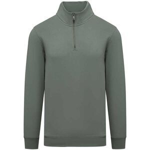 Native Spirit Mens Quarter Zip Sweatshirt / Moss